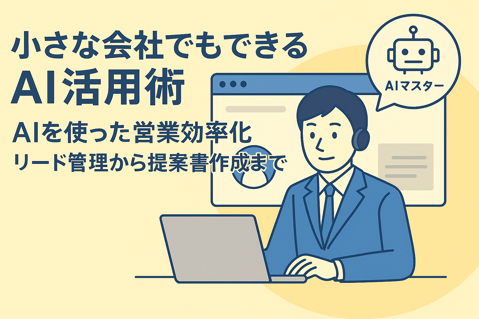 AIを使った営業効率化：リード管理から提案書作成まで